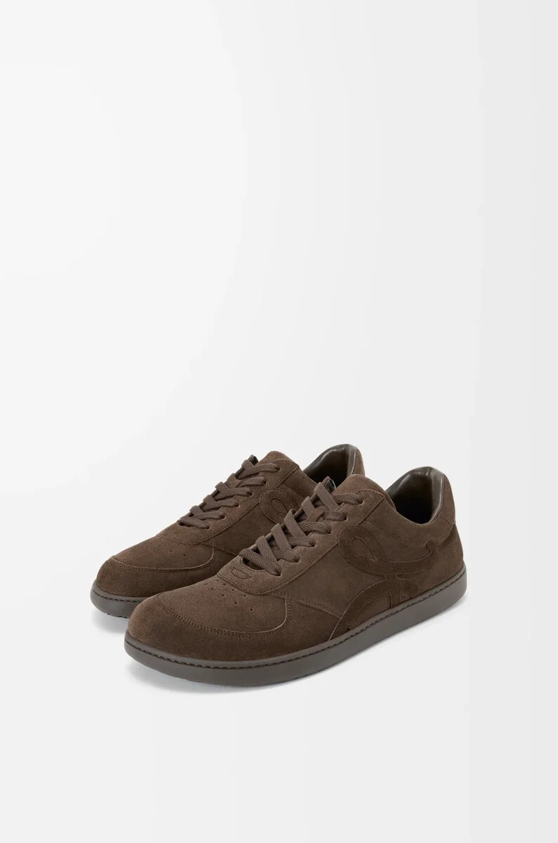 baskets jambo en daim de veau marron foncé