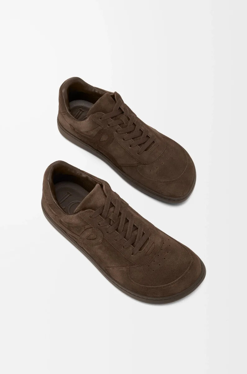 baskets jambo en daim de veau marron foncé