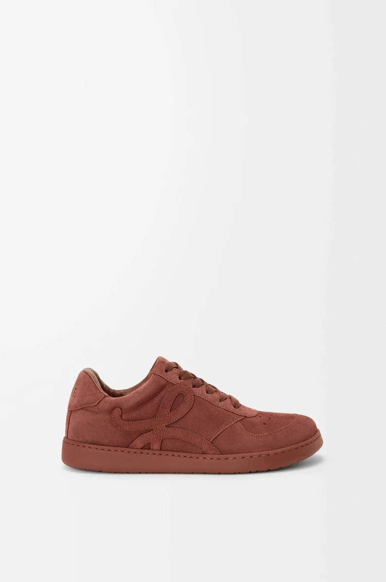 baskets jambo en daim de veau rouge brûlé