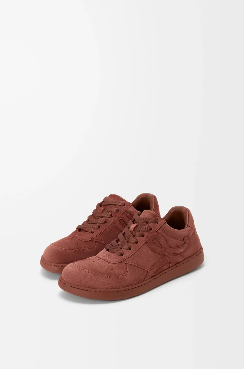 baskets jambo en daim de veau rouge brûlé