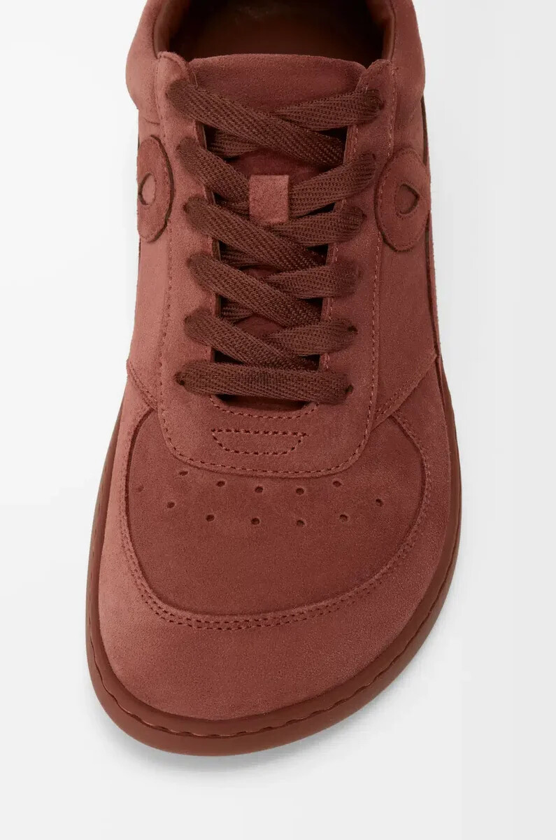 baskets jambo en daim de veau rouge brûlé