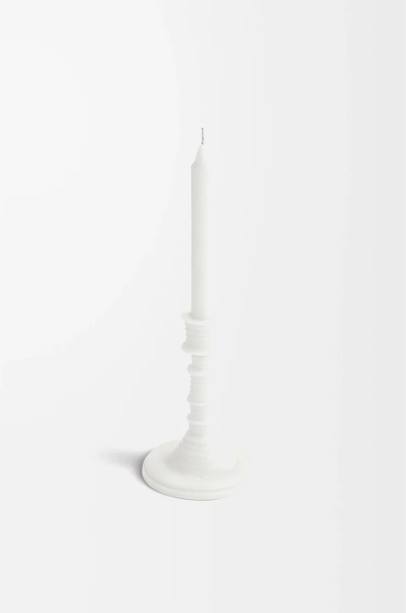 bougeoir en cire dorigan blanc