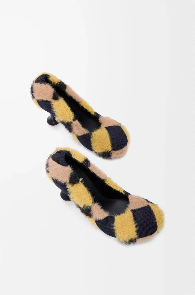 pompe à jouets en maille jacquard multicolore bleu marine foncé