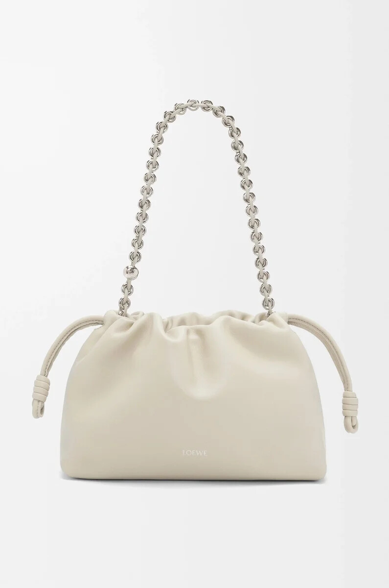 sac à main flamenco moyen en cuir dagneau nappa souple sel marin