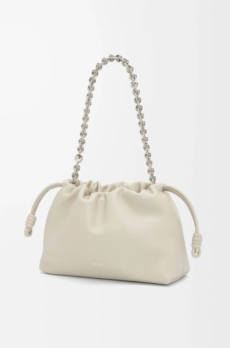 sac à main flamenco moyen en cuir dagneau nappa souple sel marin