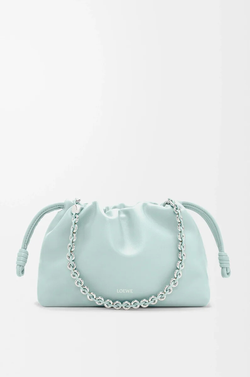 sac à main flamenco moyen en cuir dagneau nappa souple frozen