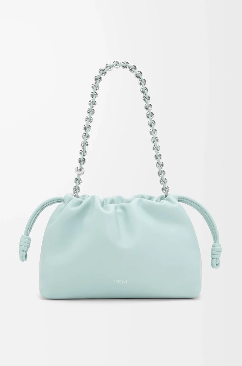 sac à main flamenco moyen en cuir dagneau nappa souple frozen