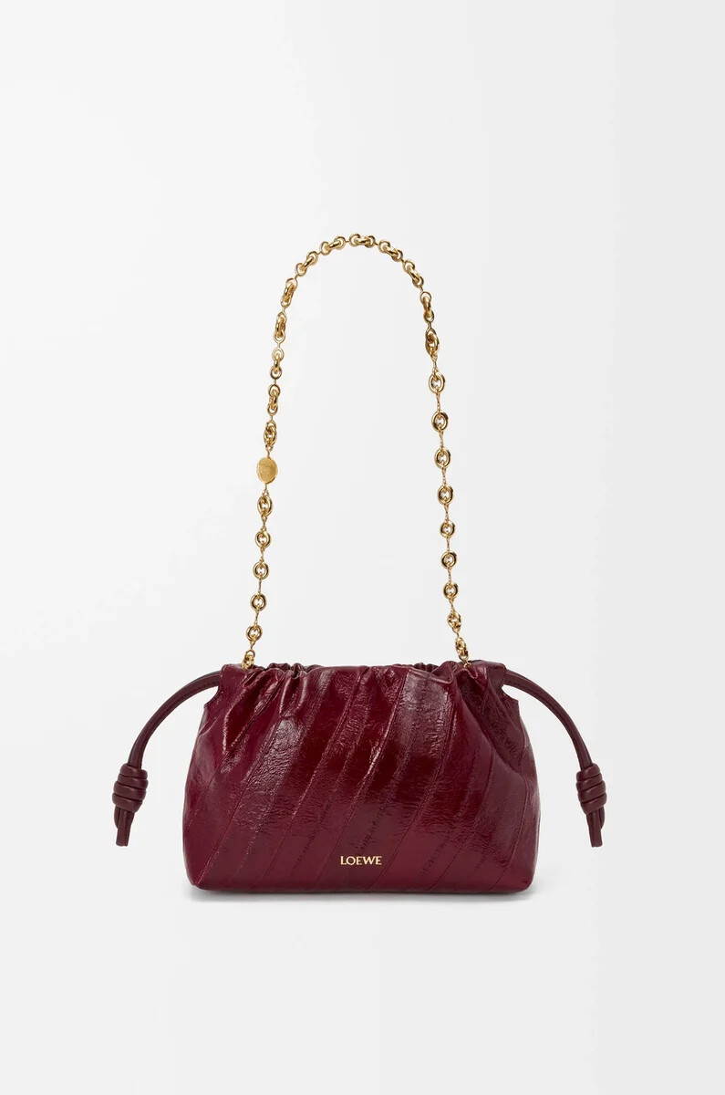 mini sac flamenco couleur bordeaux anguille