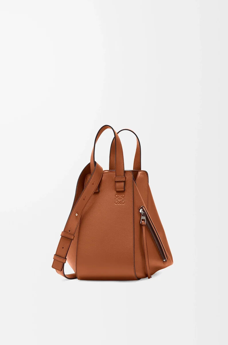 petit sac hamac en cuir de veau classique couleur fauve