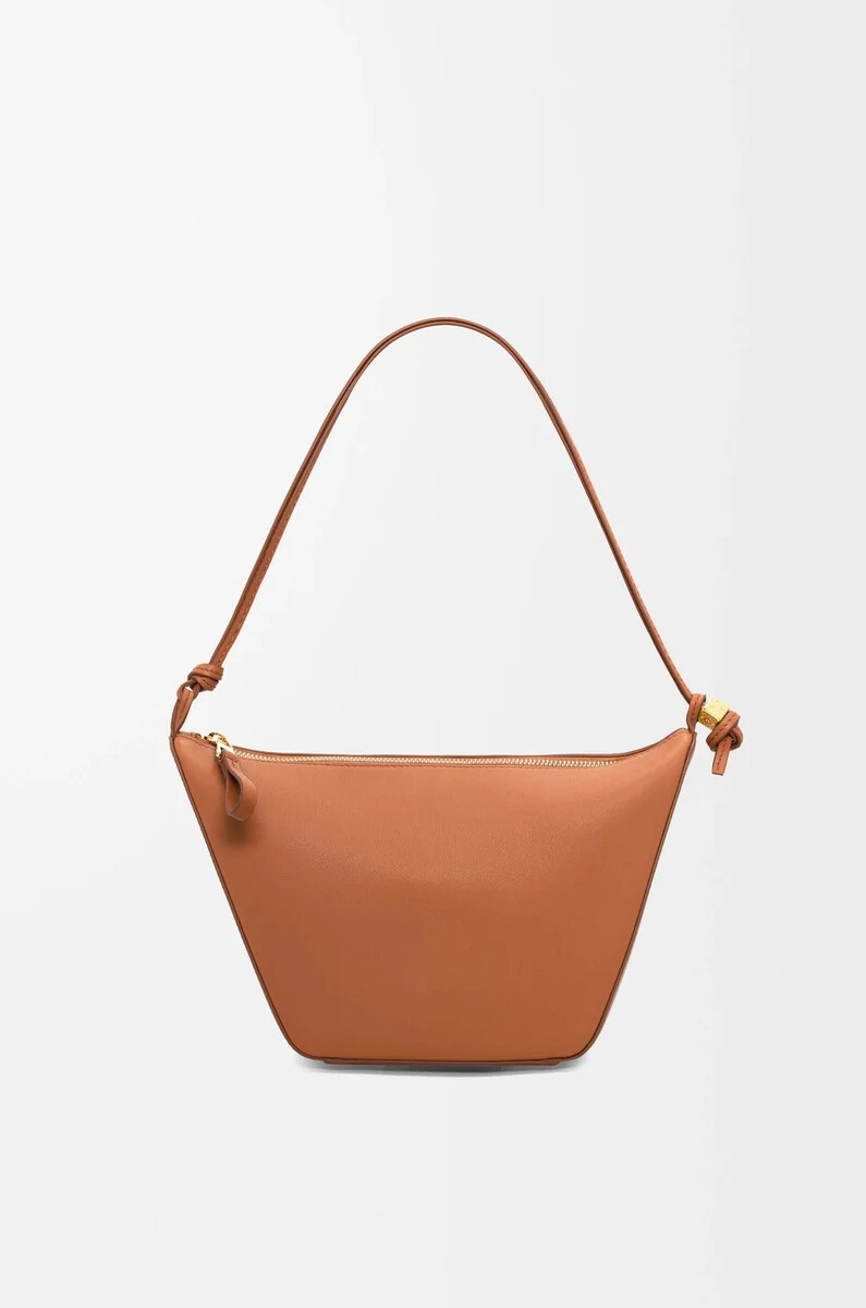 mini hamac hobo en cuir de veau classique couleur fauve