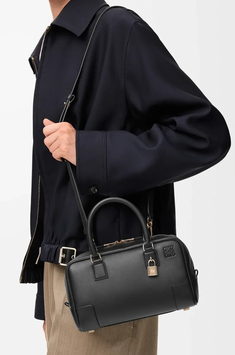 sac amazona 23 en cuir de veau nappa noir