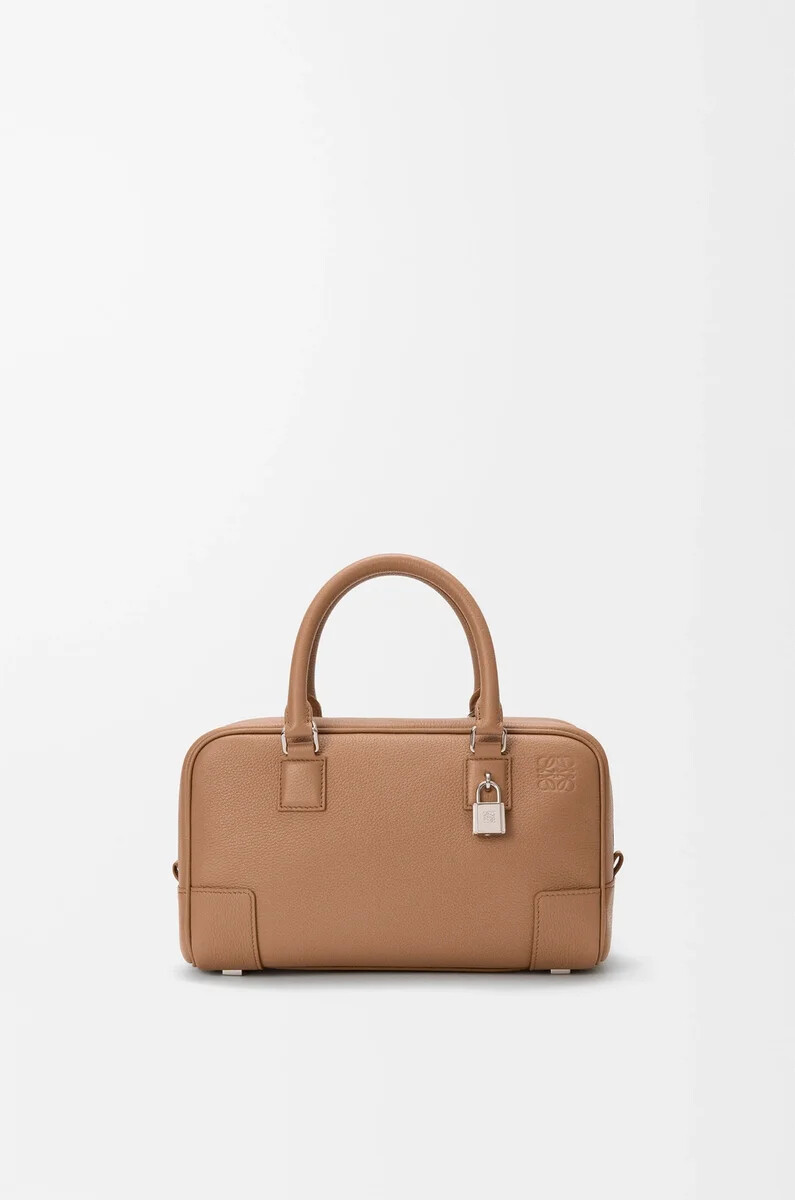 sac amazona 23 en cuir de veau grainé souple couleur moka