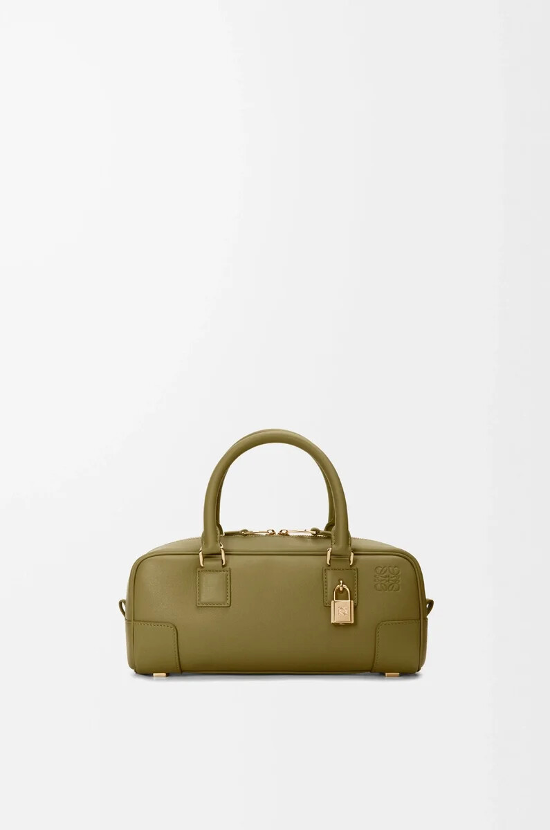 sac court amazona 23 en cuir de veau nappa olive
