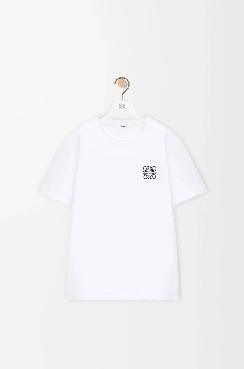 t-shirt blanc en coton coupe décontractée