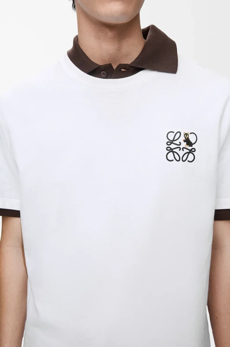 t-shirt blanc en coton coupe décontractée