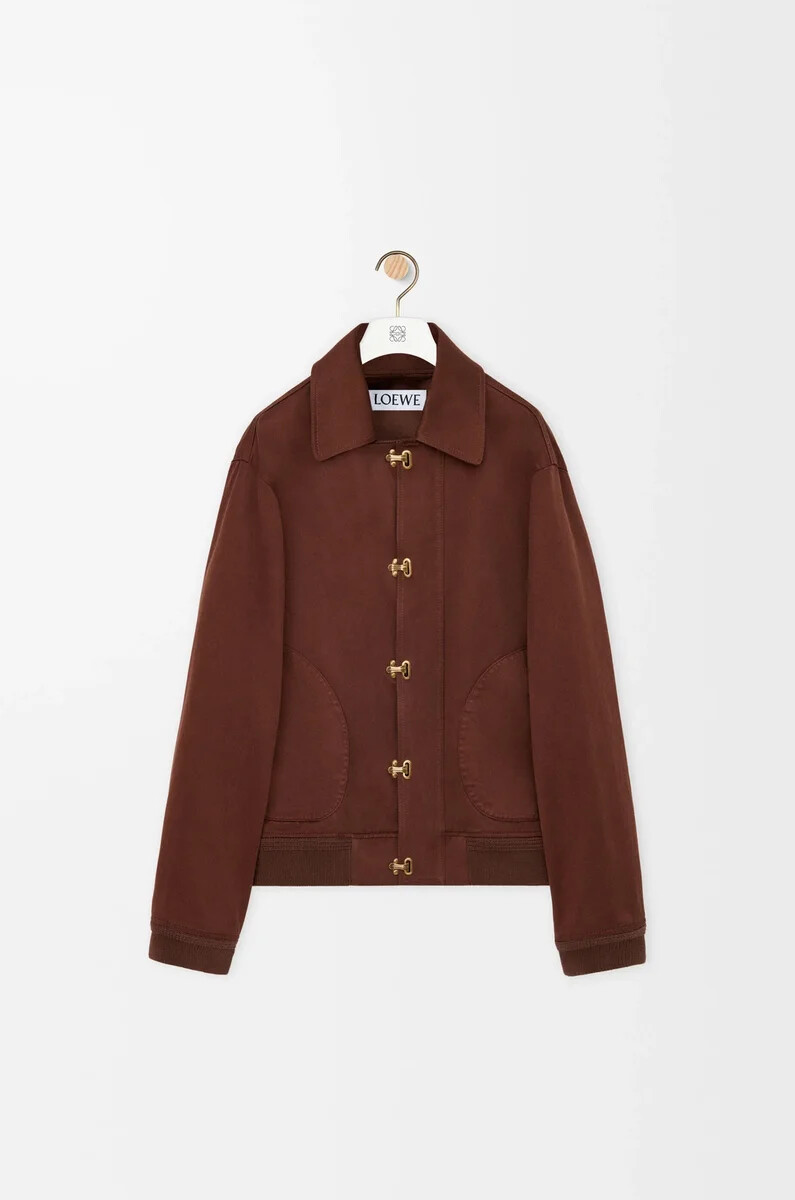 veste en coton marronmarron foncé