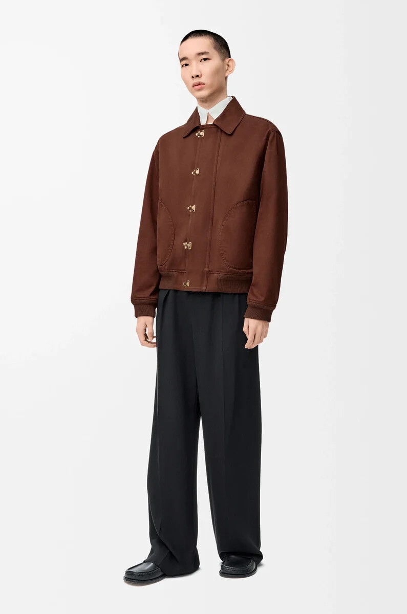 veste en coton marronmarron foncé