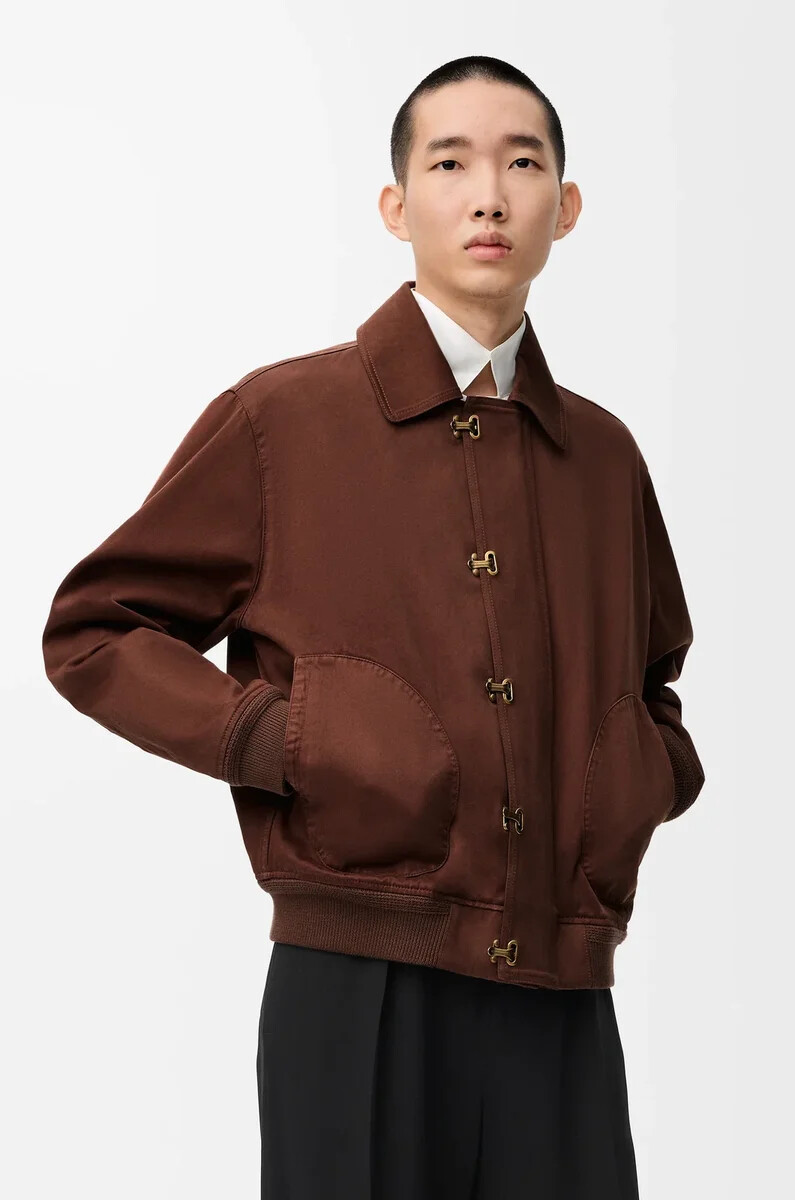 veste en coton marronmarron foncé