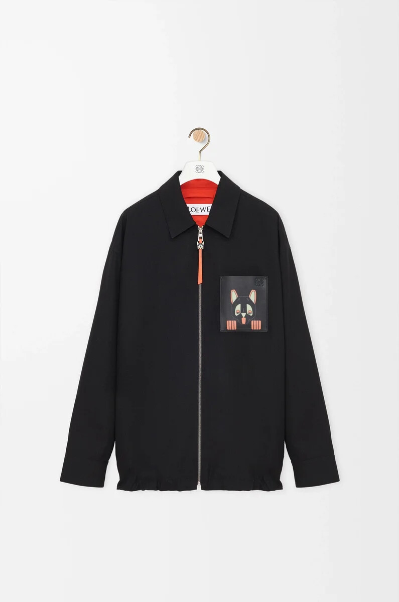 surchemise en coton noir et orange