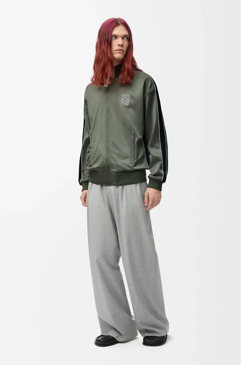 veste de survêtement en jersey technique kaki vert