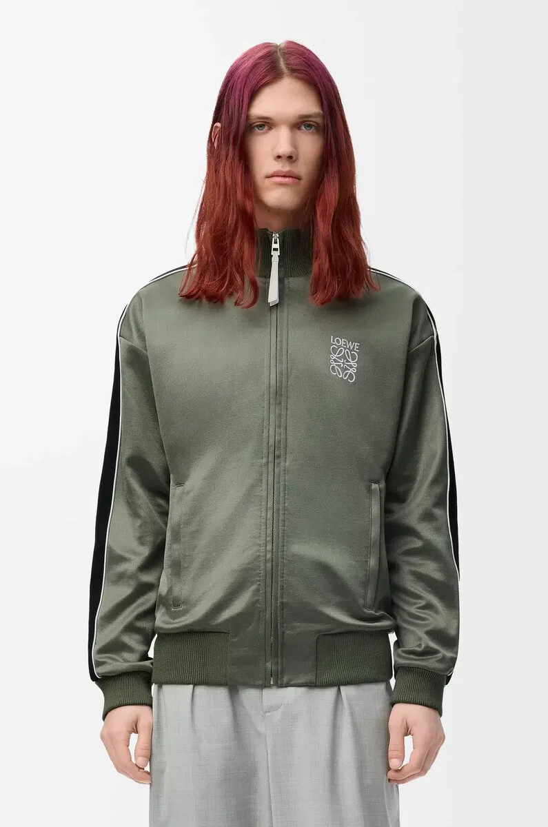 veste de survêtement en jersey technique kaki vert