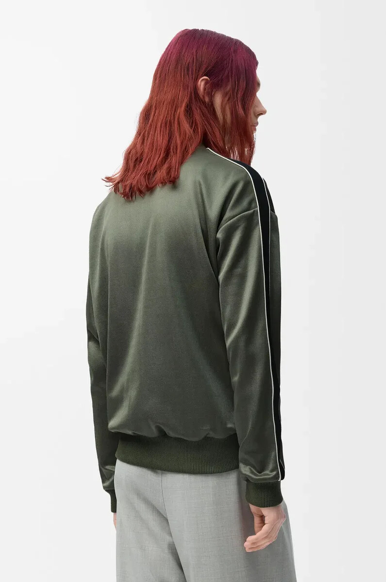 veste de survêtement en jersey technique kaki vert