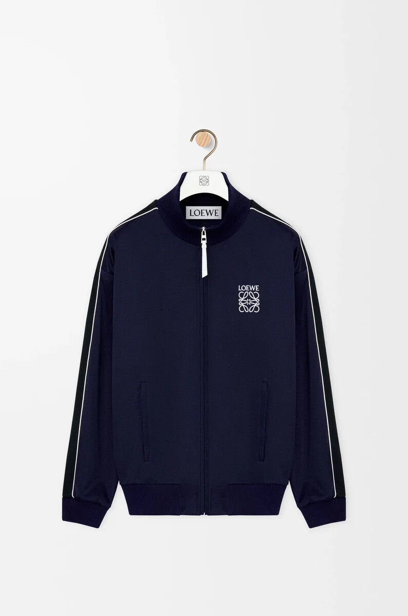 veste de survêtement en jersey technique bleu marine foncé