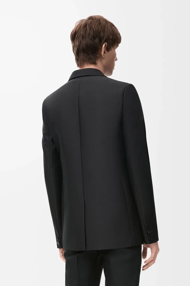 veste en laine et soie noire