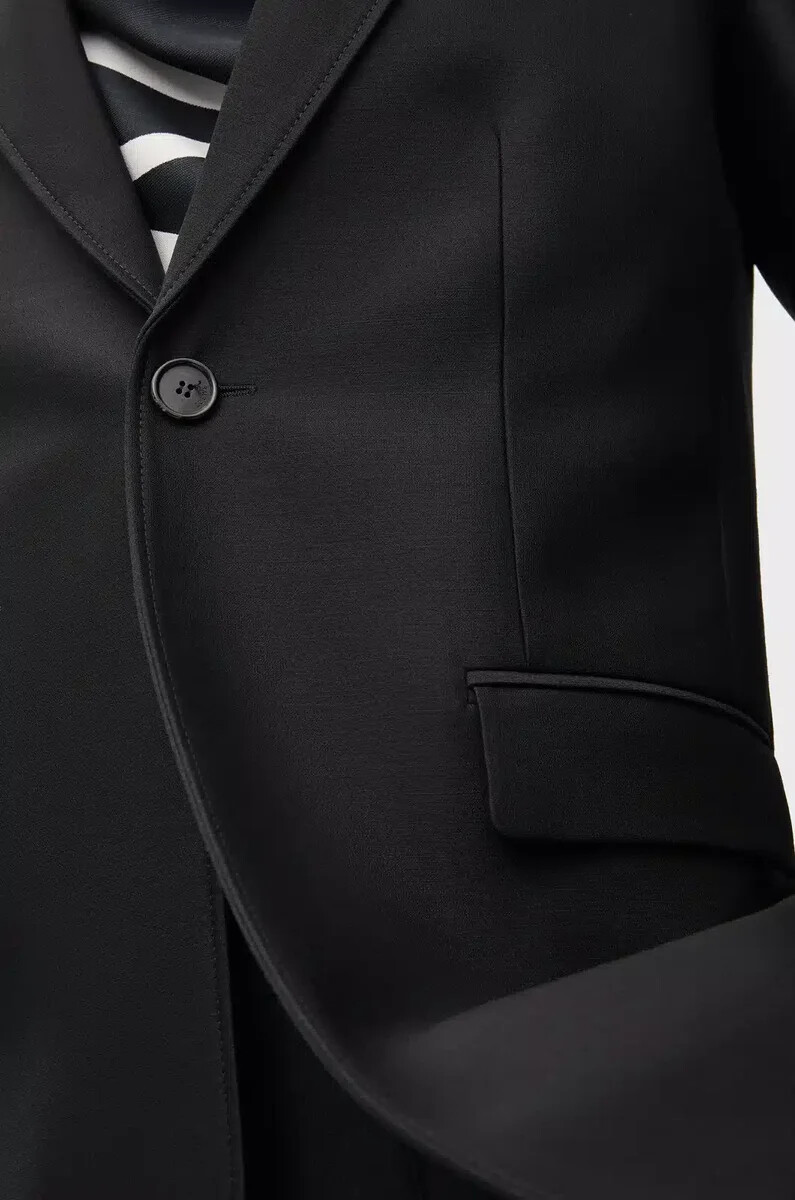 veste en laine et soie noire