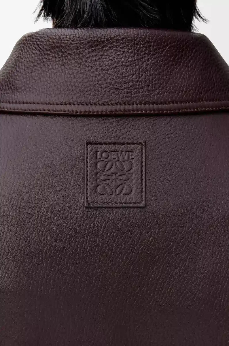 veste aviateur en daim couleur bordeaux