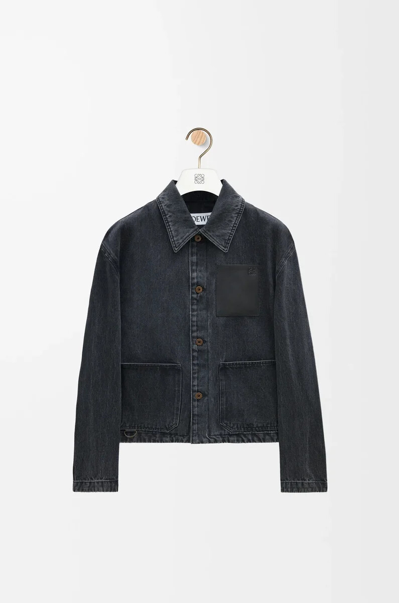 veste de travail en denim noir