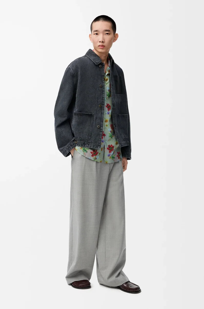veste de travail en denim noir