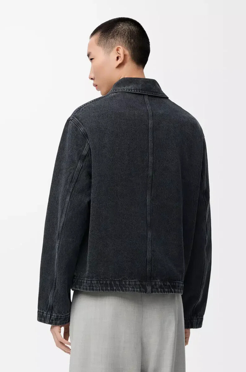 veste de travail en denim noir