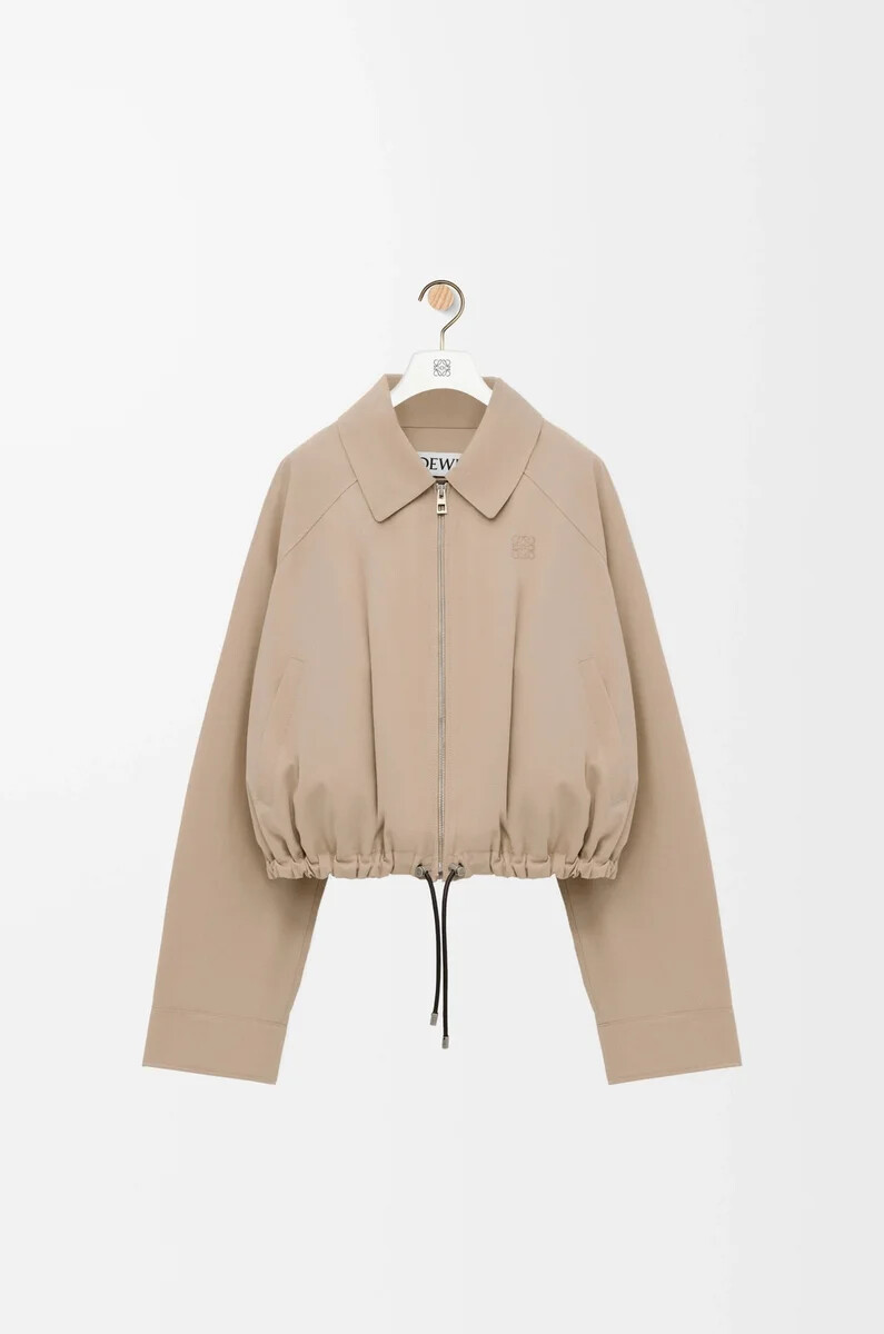 veste ballon en coton beige