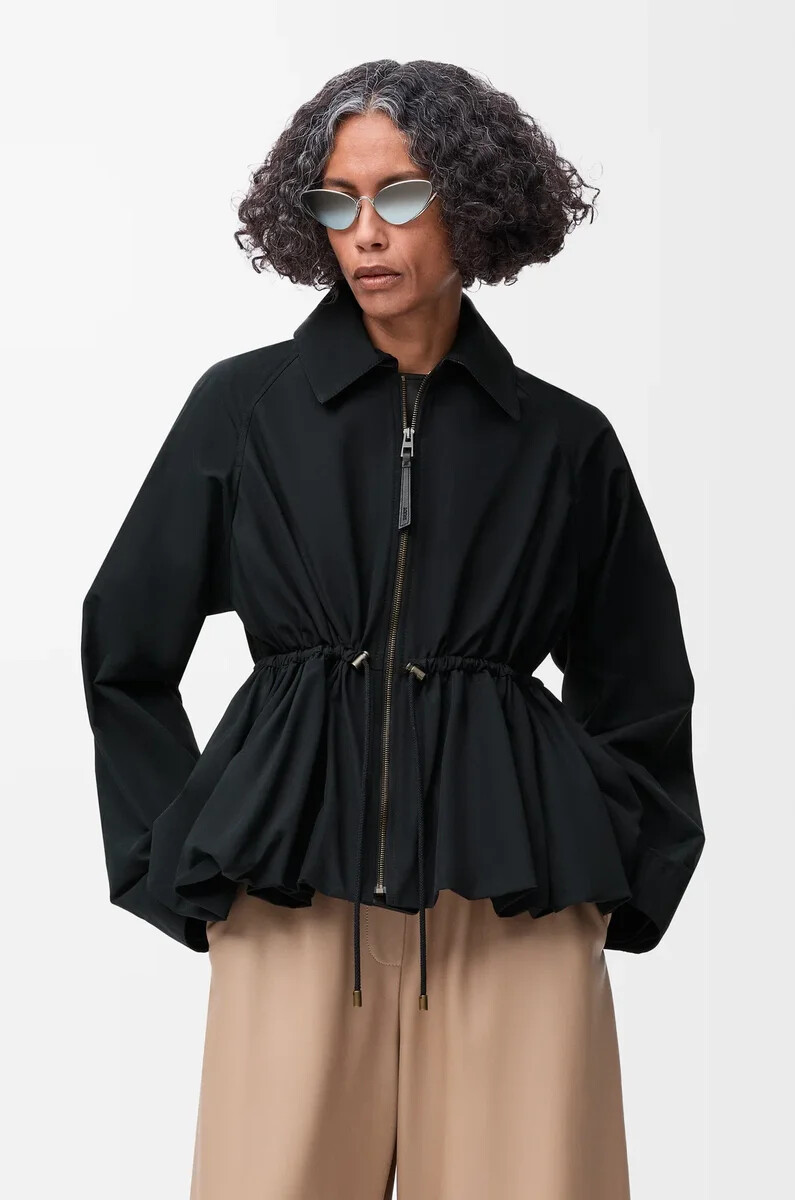 veste en mélange de coton noir