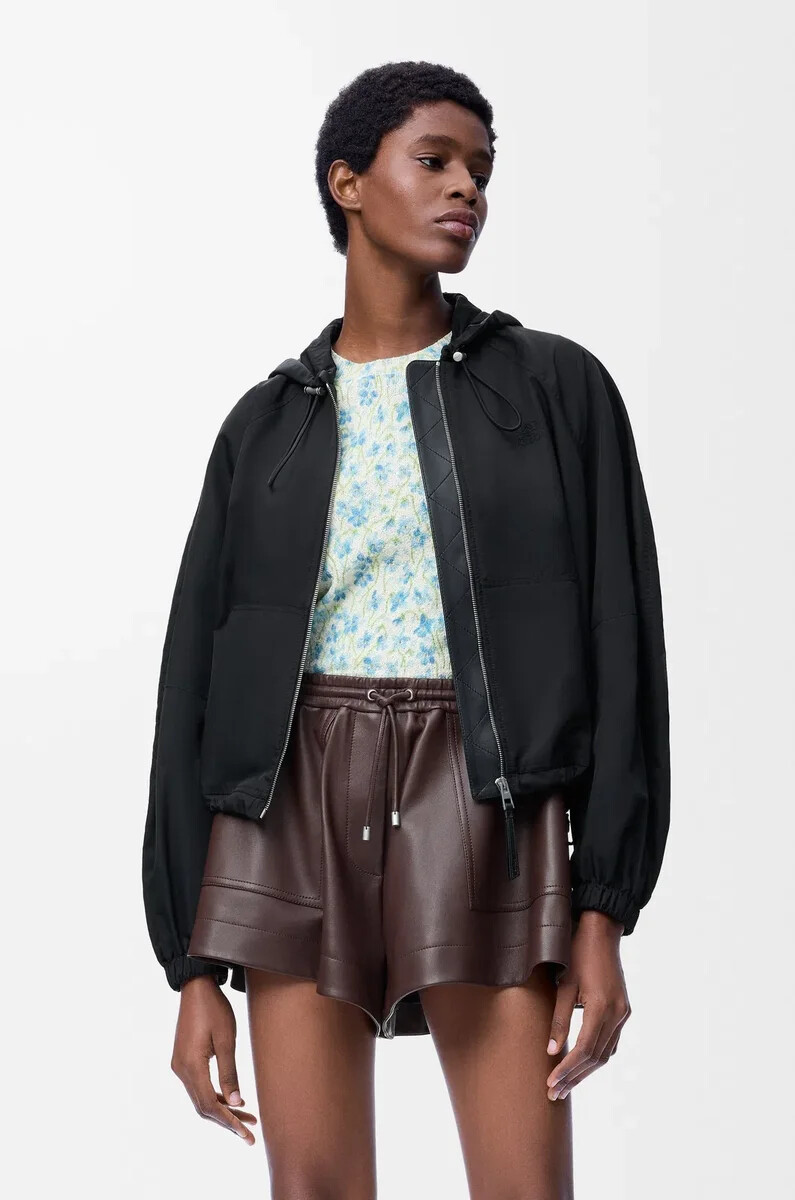 veste ballon en cupro mélangé noir