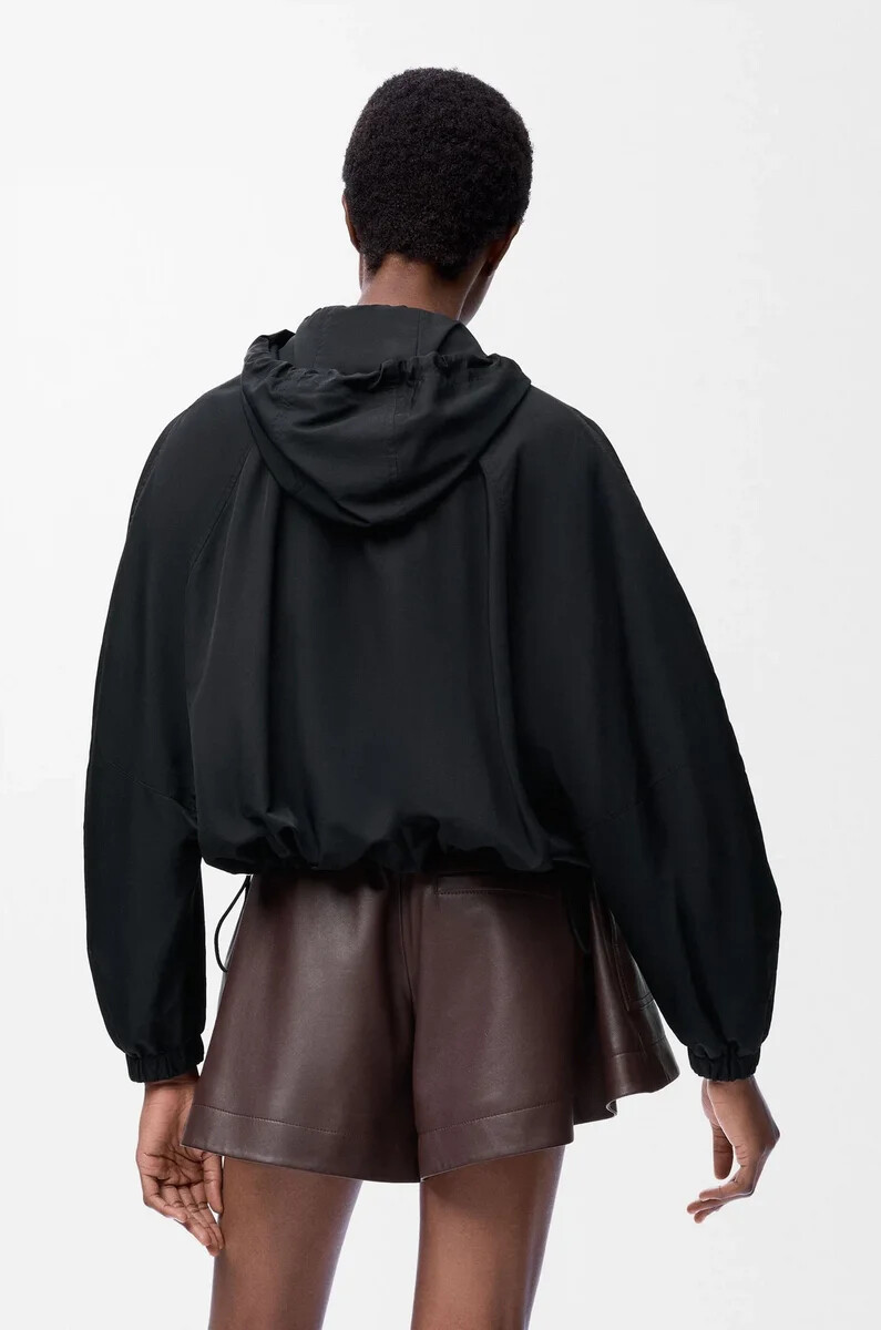 veste ballon en cupro mélangé noir