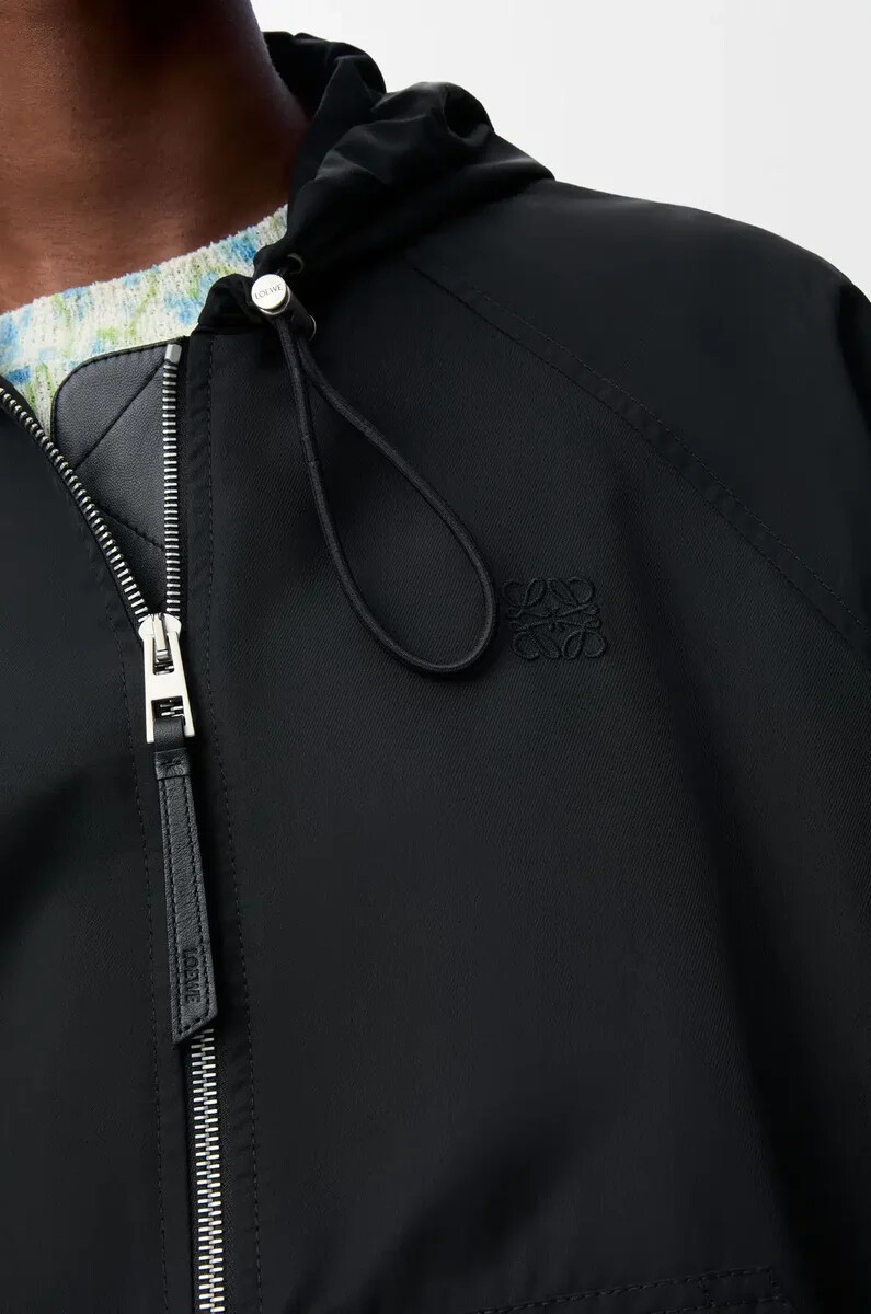veste ballon en cupro mélangé noir