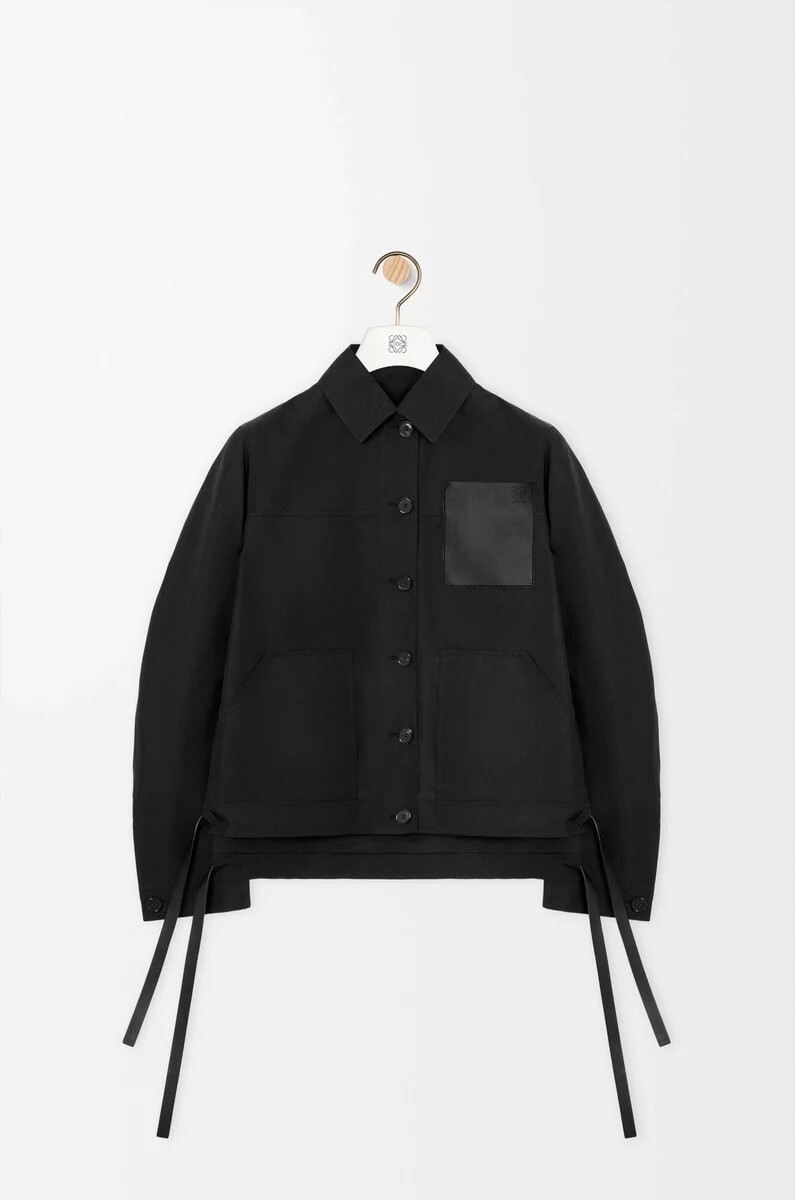 veste de travail en cupro mélangé noir