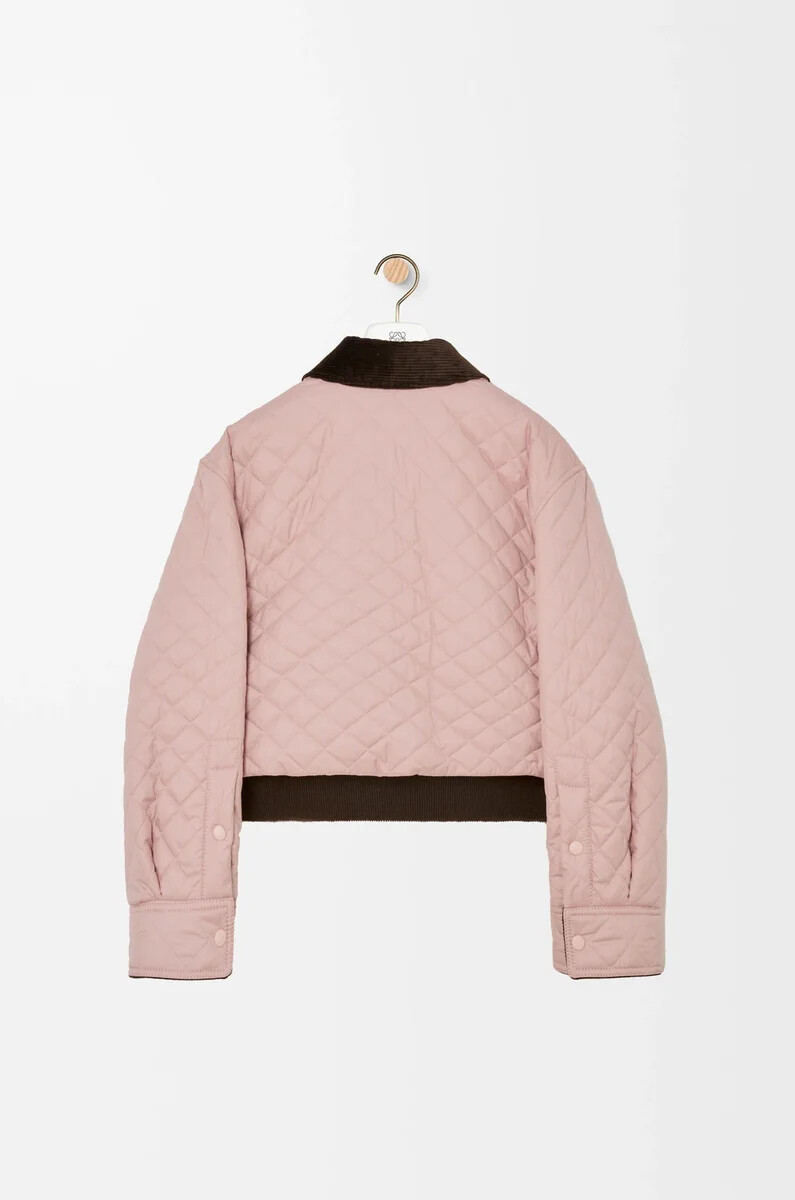 veste courte en tissu technique rose clair