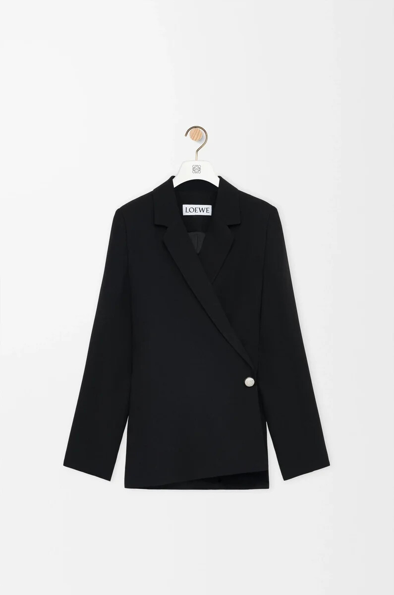 veste en mélange de viscose extensible noire