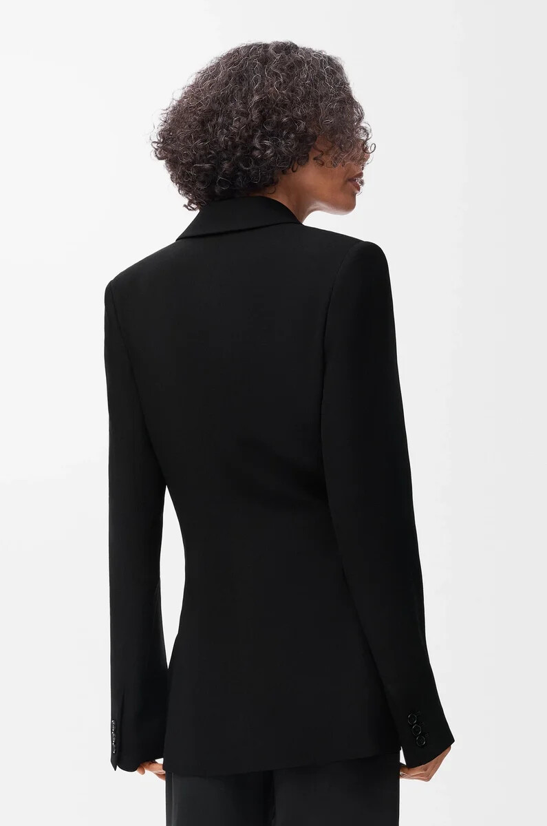 veste en mélange de viscose extensible noire