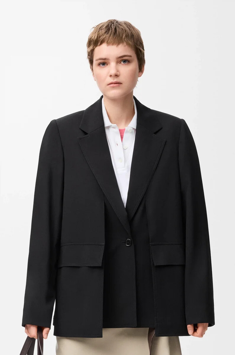 veste en laine noire