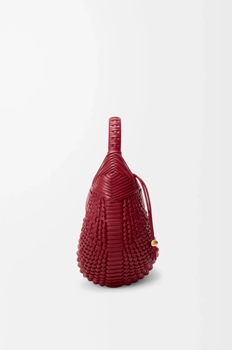sac hobo diamond en cuir de veau cerise