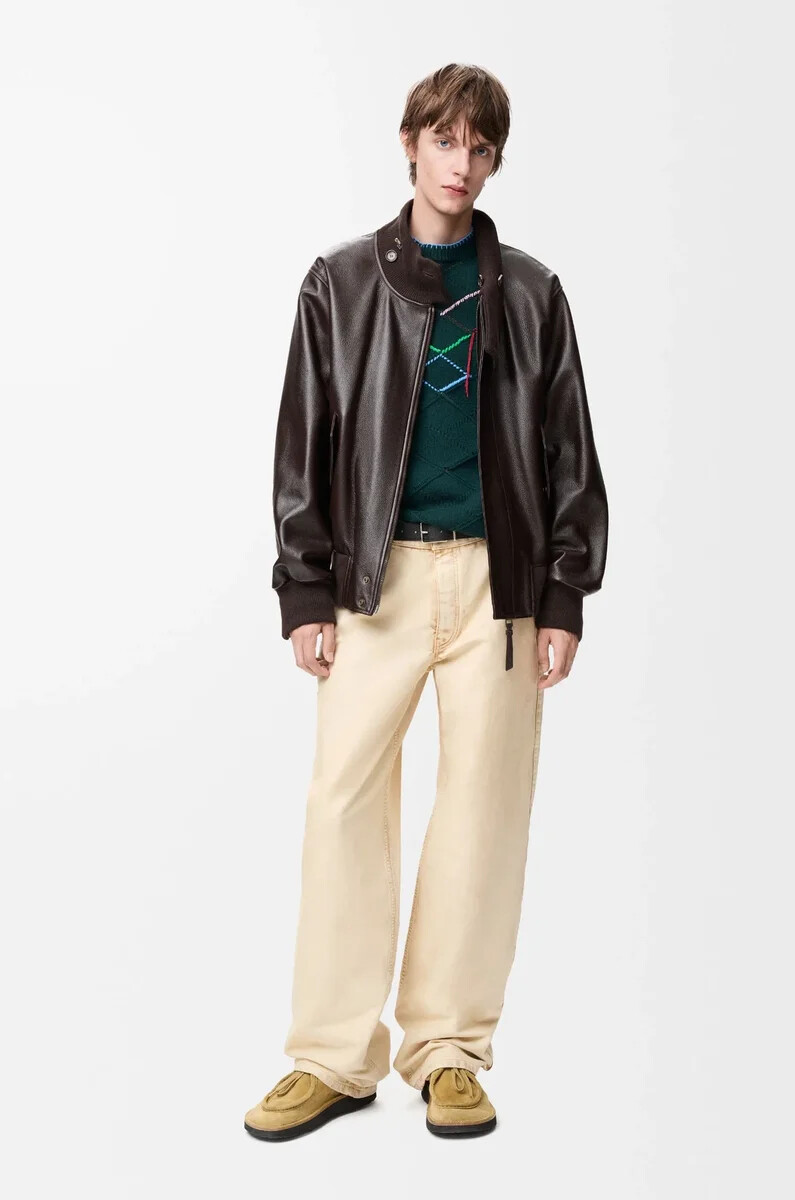 pantalon en coton beige