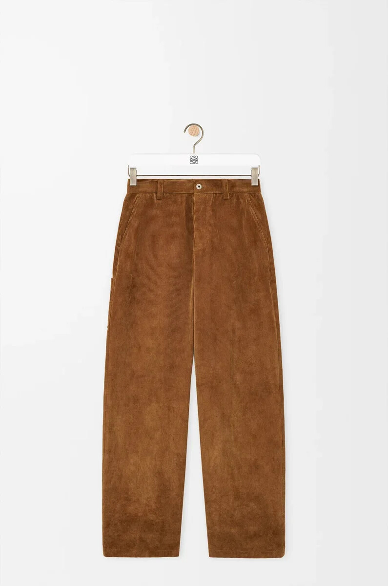 pantalon en coton marron