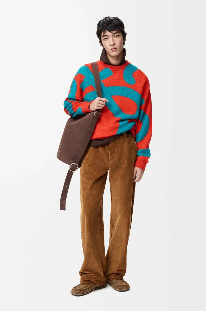 pantalon en coton marron