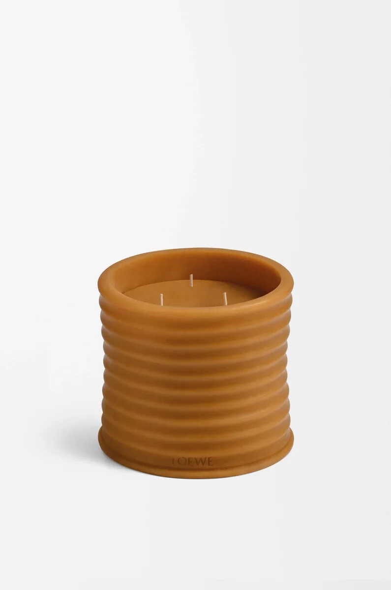 bougie moyenne en cire dabeille couleur bronze et ambre