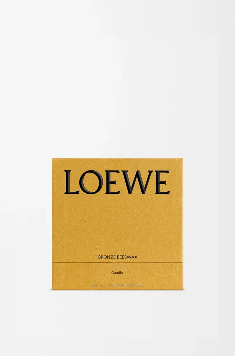 bougie moyenne en cire dabeille couleur bronze et ambre