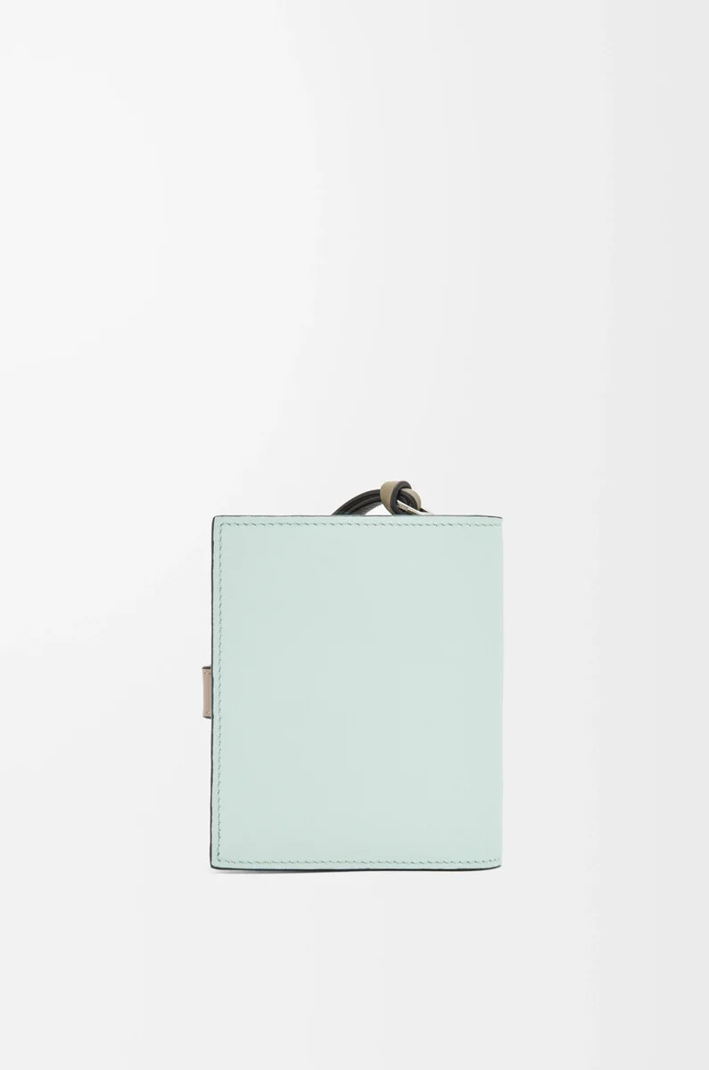 portefeuille zippé compact en cuir de veau grainé souple frozenclay